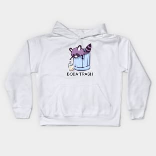 Boba Trash Racoon Kids Hoodie